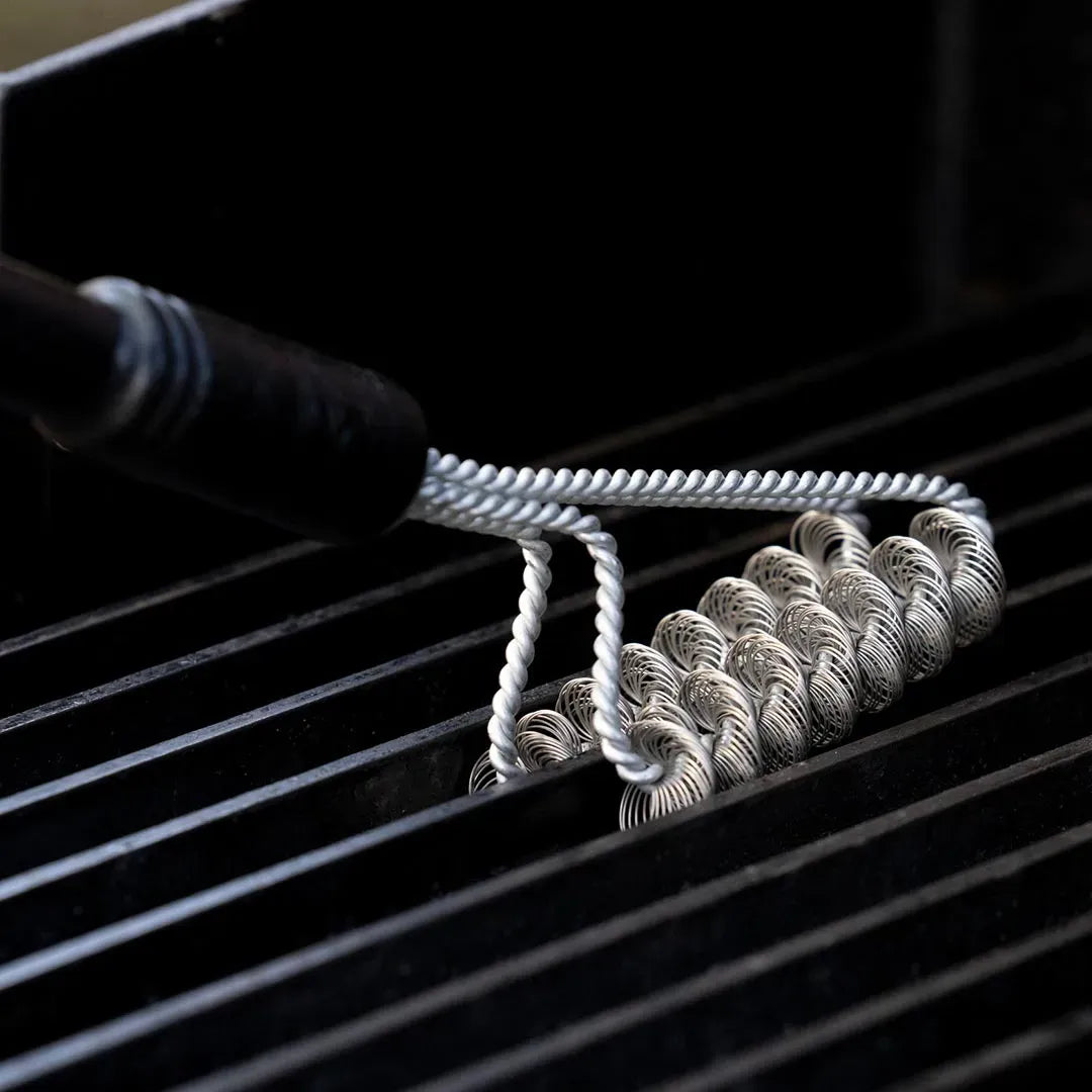 GrillGrate Stainless Steel Grate Valley Brush Bristle-less Dual Head