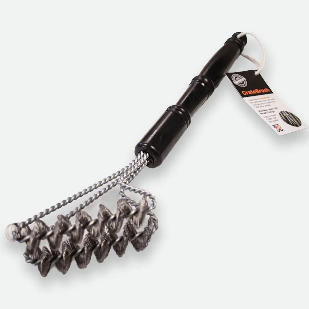 GrillGrate Stainless Steel Grate Valley Brush Bristle-less Dual Head