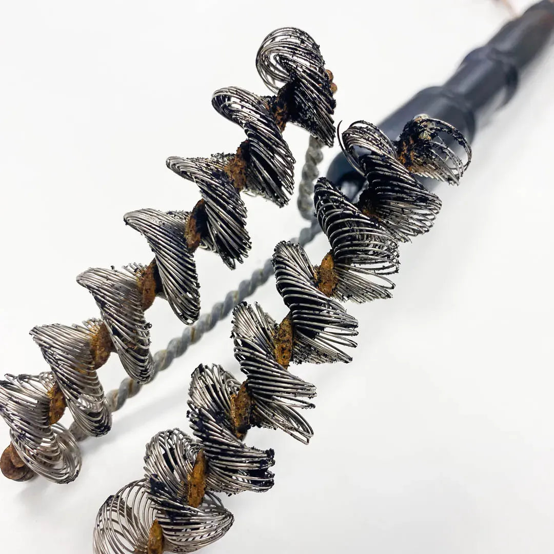 GrillGrate Stainless Steel Grate Valley Brush Bristle-less Dual Head