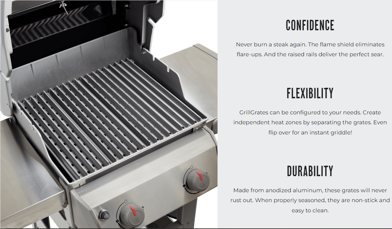 17.375" GrillGrate Pellet Grill Sear Station (15.375" WIDE) RGG17.375K-0003