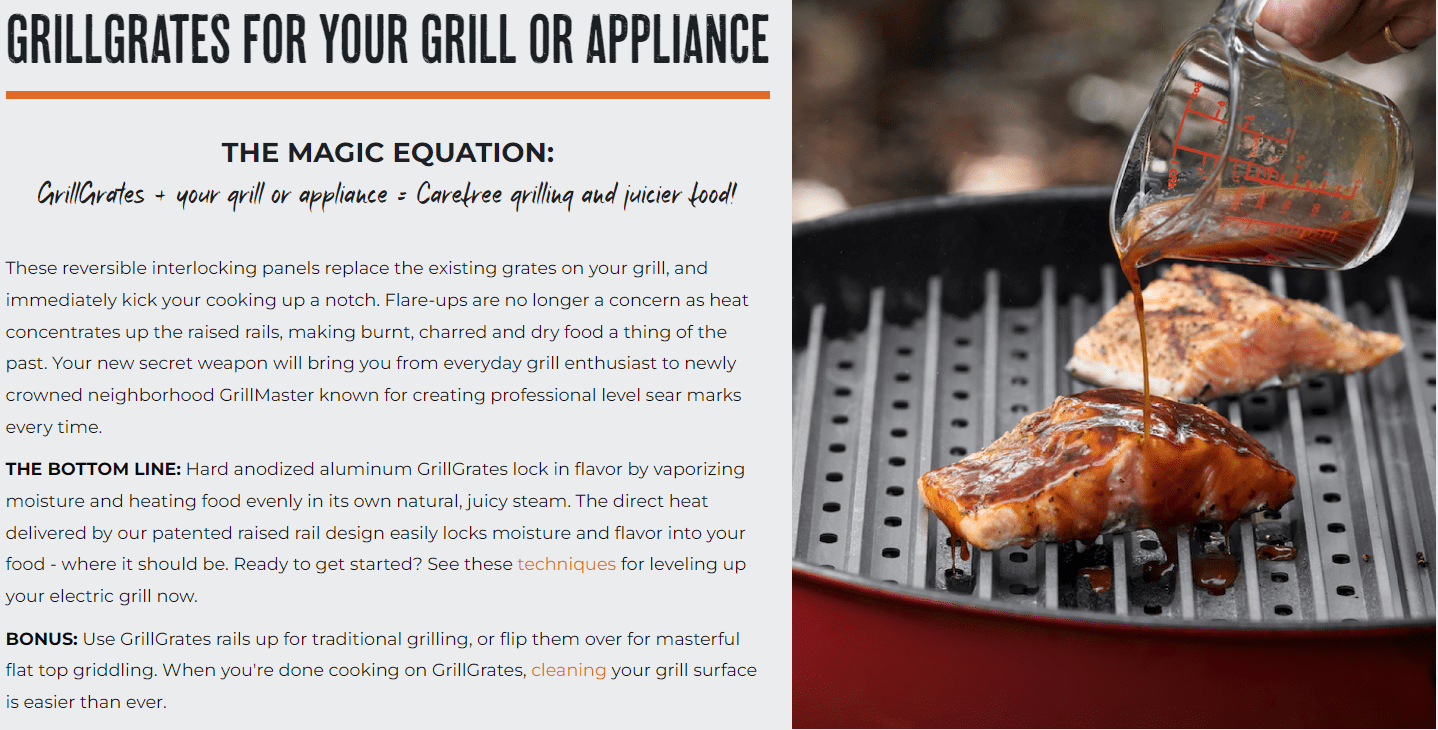 GrillGrate 16.25" Grill Surface Panel 16.25GG