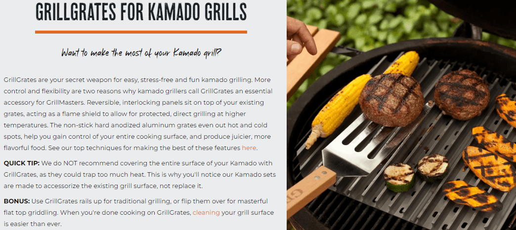 HALF GrillGrate Set for the Kamado Joe Big Joe RBGEXLHALF